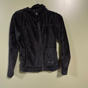 like NEW Marmot Fleece black zip up hoodie XS extra small